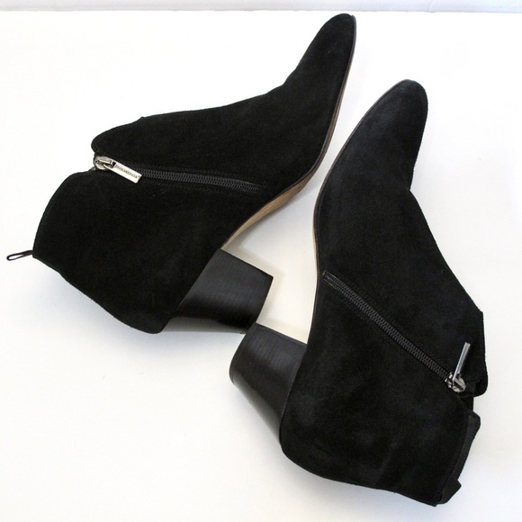 Aquatalia Shoes - Aquatalia Black Suede Zip Up Ankle Boot